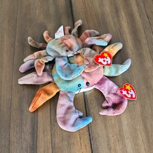 Claude The Crab Beanie Babies Set NWT